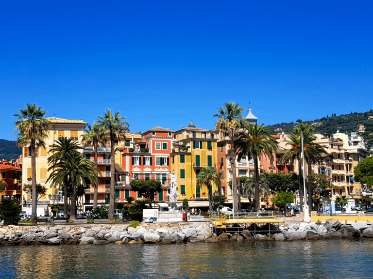 Santa Margherita Ligure waterfront from the boat